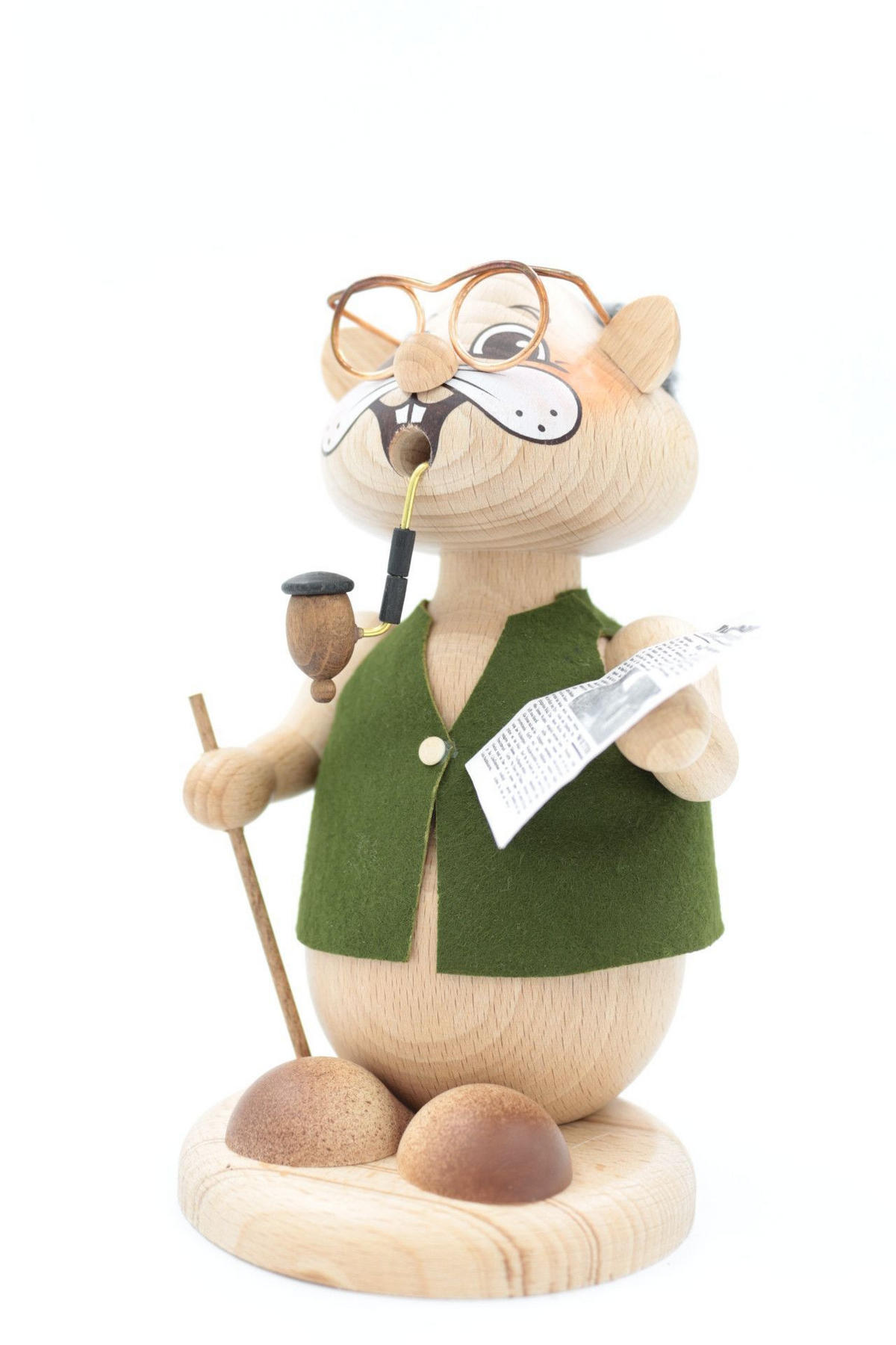 RAUCHFIGUR Hamster Opa 18 cm - Multicolor, Holz (12/18/0.1cm)