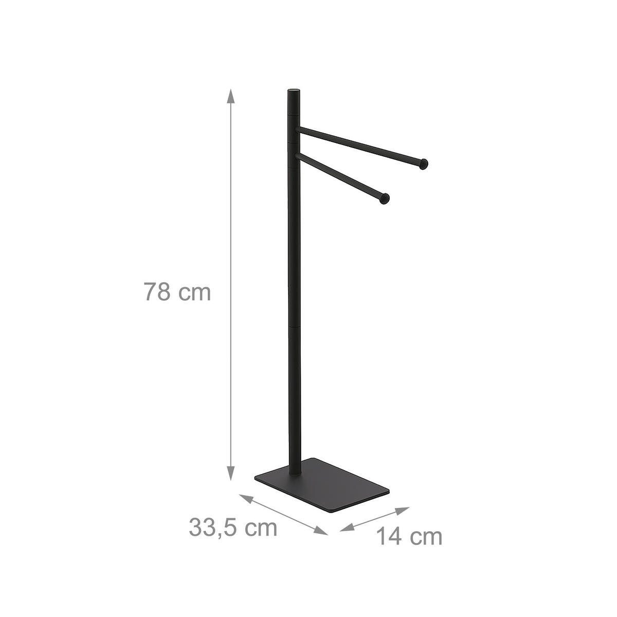 HANDTUCHSTÄNDER - Schwarz, Metall (33.5/78/14cm) - Relaxdays