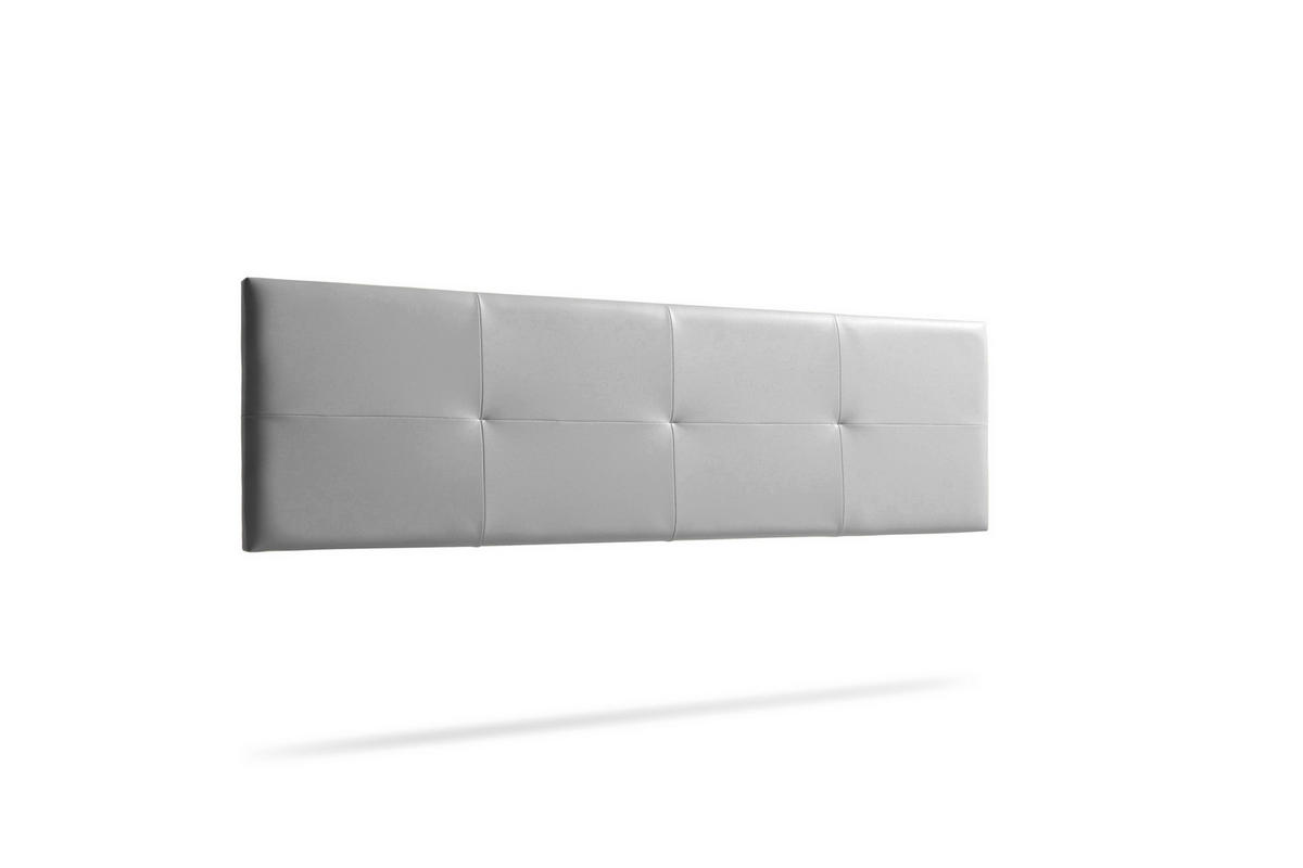 KOPFTEIL gepolstert ALTEA Kunstleder 170x50x5 cm - Silber - Moonia - Silberfarben, Holz (170/5/50cm)