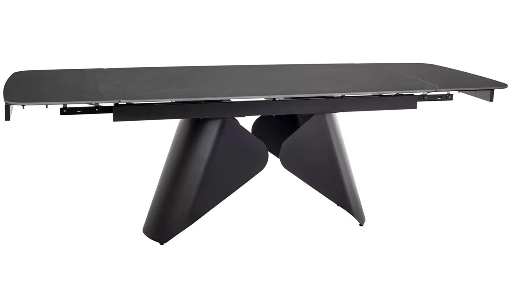 ESSTISCH Armando Schwarz Marmor / Schwarz 160-240 / 90 / 76cm - Schwarz, Holz/Keramik (90/240/76cm) - Feldmann-Wohnen