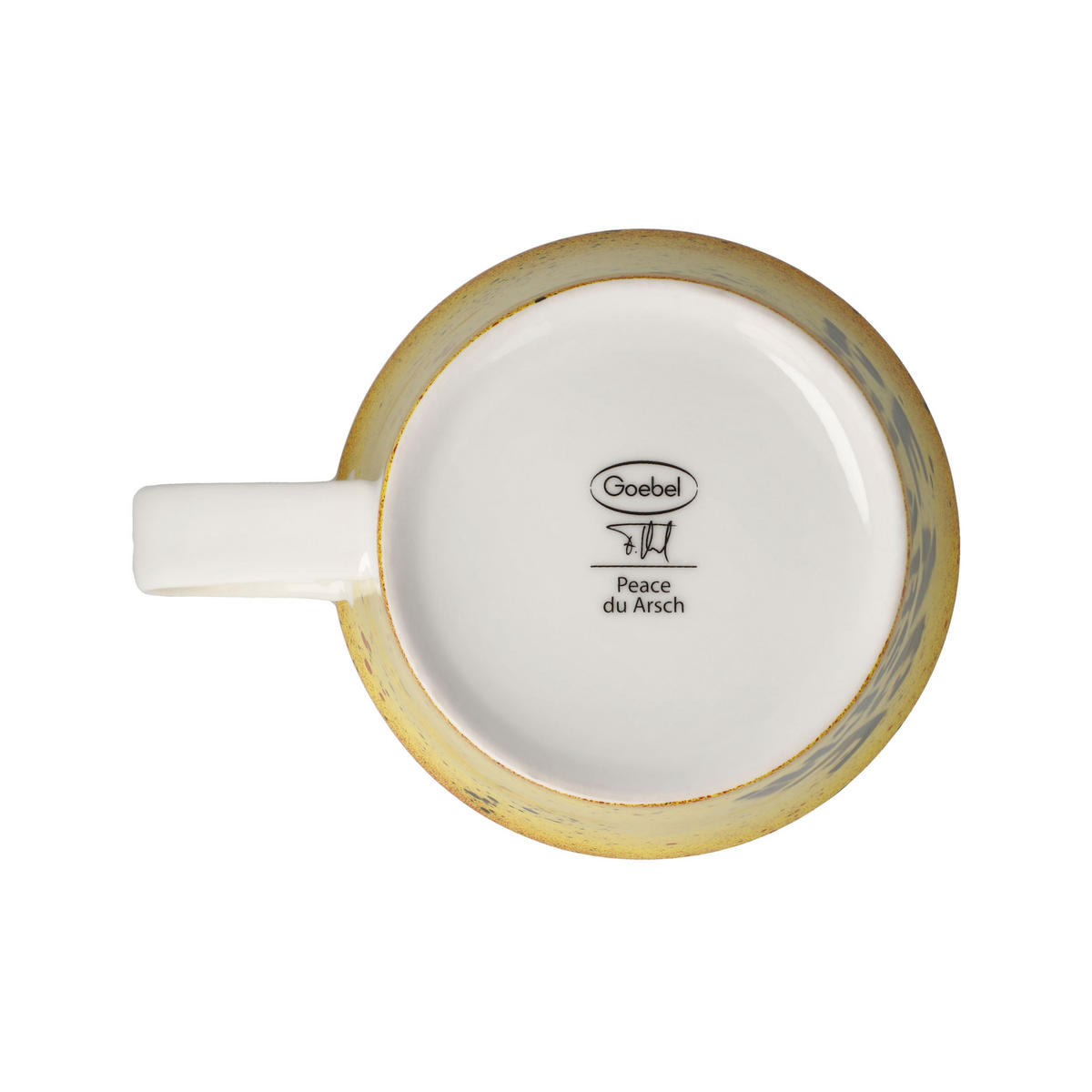TEETASSE Frank Hummel - Peace du Arsch, Fine Bone China, Bunt, 350 ml - Multicolor, Keramik (0.35L) - Goebel