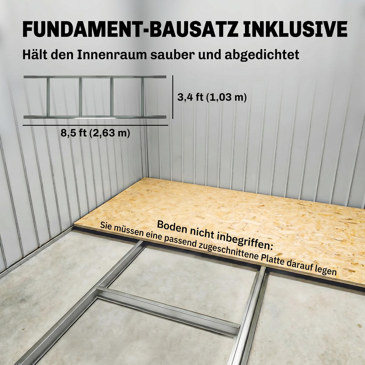 GERÄTESCHUPPEN DE-08093 mit Schiebetüren, 277x195x192 cm Kohlegrau - Dunkelgrau, Metall (277/192/195cm) - ComfortXL