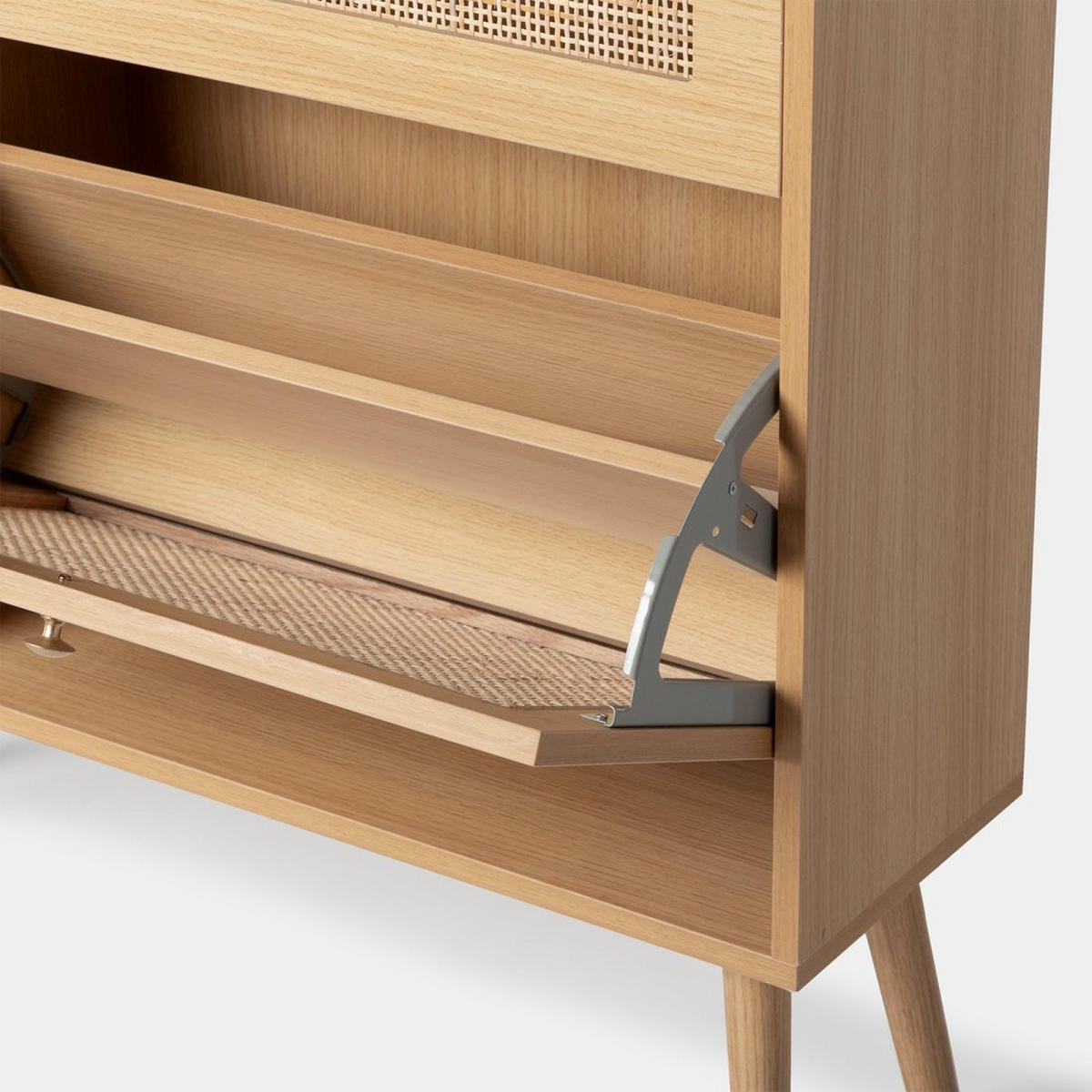 SCHUHSCHRANK DOPPELTES Demi Natürlich 80 cm x 99 cm - Naturfarben, Holzwerkstoff (80/99/24cm) - Klast Home