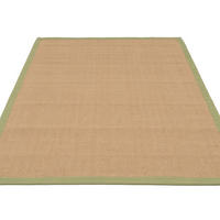 JUTETEPPICH Juliette Green Border Jute Braun - Braun, Textil (160/231cm) - Kukoon Rugs