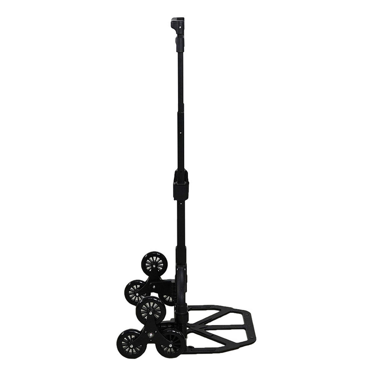 TREPPENSTEIGER Sackkarre Elephant klappbar 110x45x48cm Traglast 70kg AluminiumrahmenTRR Fachgummiräder Schwarz - Schwarz, Metall (48/45/110cm) - PROREGAL