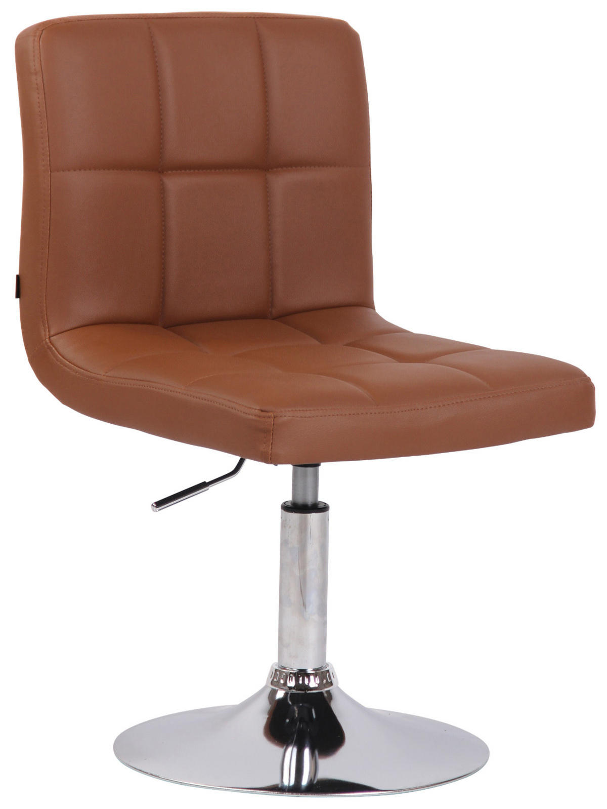 DREHSTUHL 2er Set Lederlook hellbraun - Chromfarben/Hellbraun, Textil/Metall (44/74/49cm) - CLP