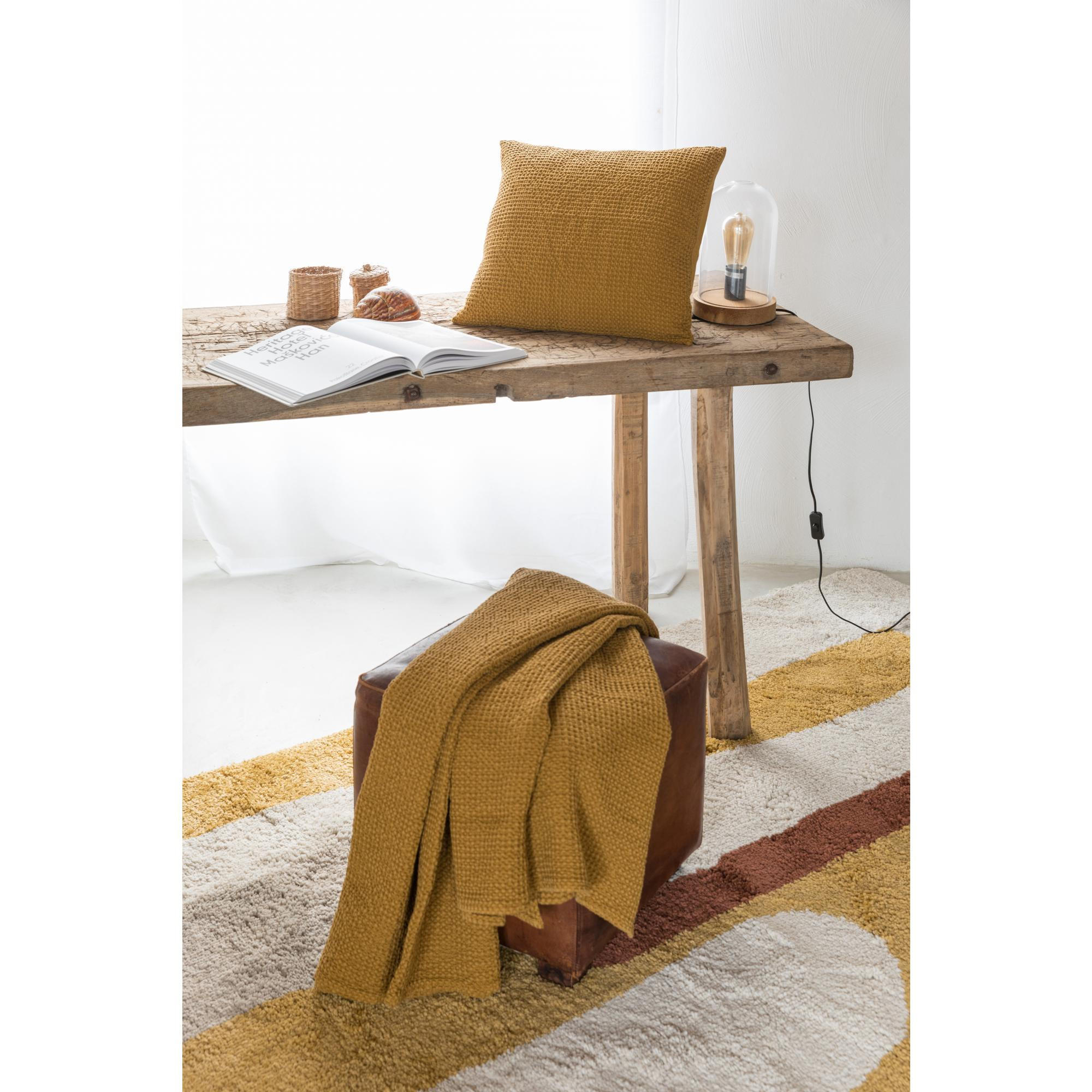 KISSEN Maia bronze 45 x 45 cm - Bronzefarben, Textil (45/45cm) - Vivaraise