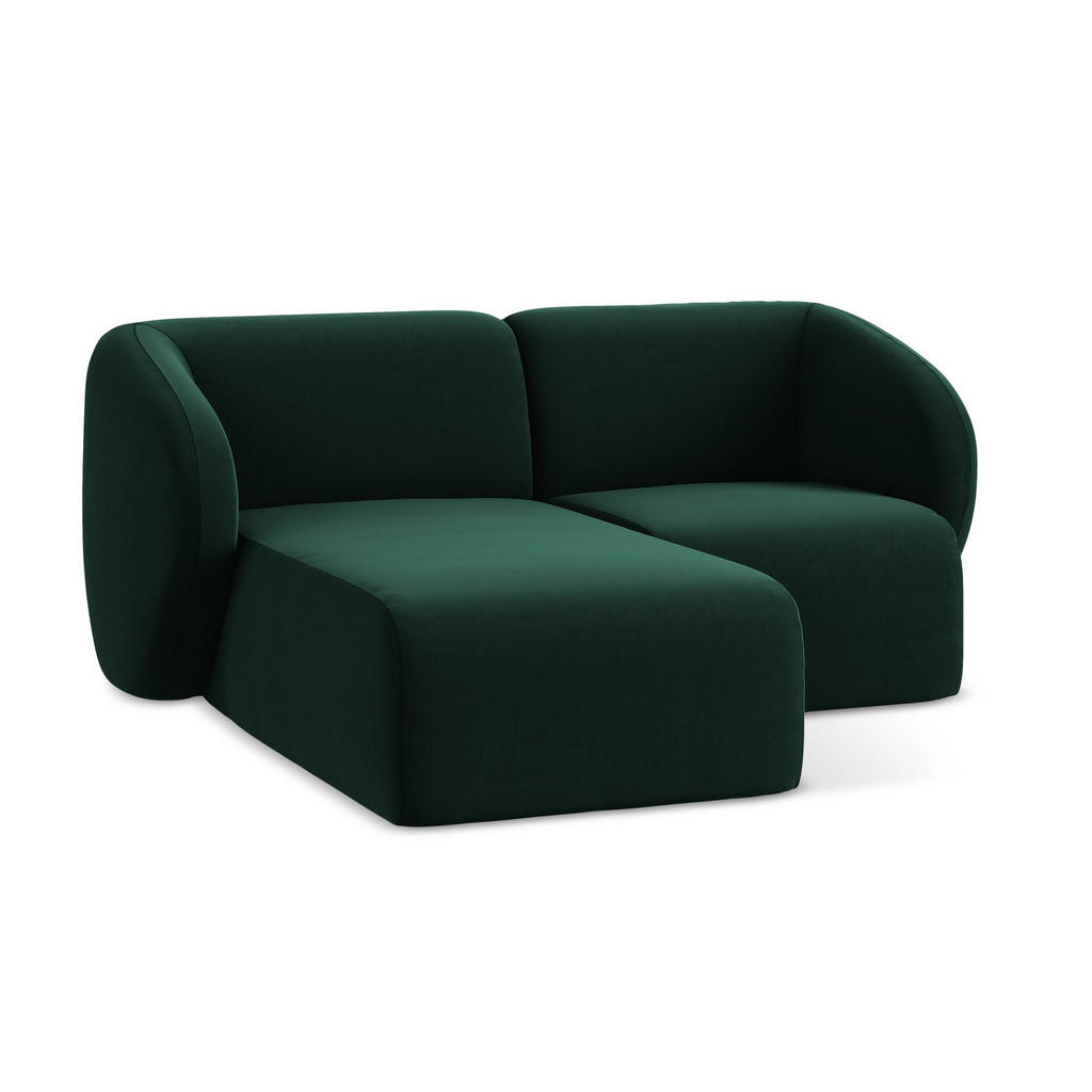 Thumbnail - Makamii Ecksofa, Dunkelgrün, Textil, Holzwerkstoff, 178x166 cm, Hergestellt in Europa, Oeko-Tex®, Wohnzimmer, Sofas & Co...