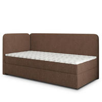 BOXBETT GINA 80x200 cm mit Matratze und Topper, H2+H3 - Braun - Braun, Holz (80/200cm) - MASSENO