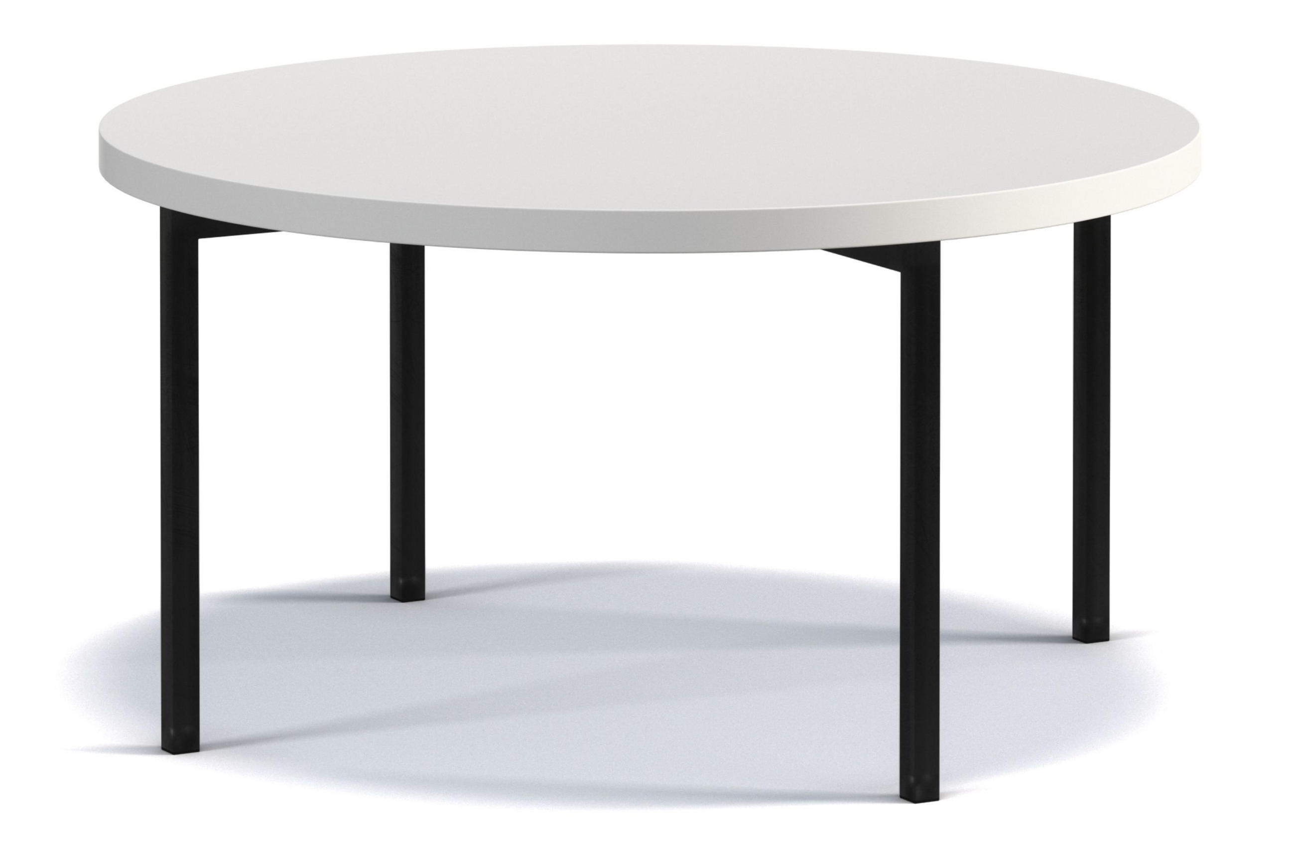 COUCHTISCH GERIS mit Metallfüßen, Spanplatte, Weiß - Schwarz/Weiß, Holz/Metall (80/80/45cm) - KONSIMO®