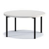 COUCHTISCH GERIS mit Metallfüßen, Spanplatte, Weiß - Schwarz/Weiß, Holz/Metall (80/80/45cm) - KONSIMO®