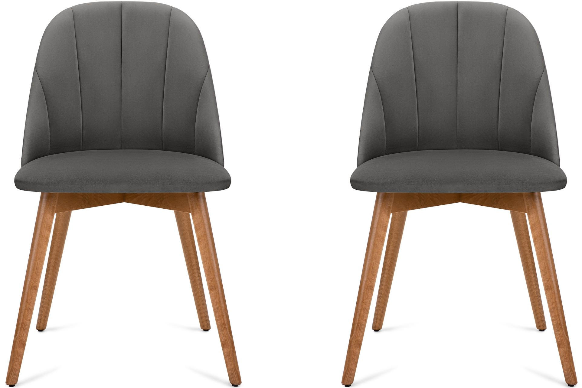 ESSZIMMERSTÜHLE BAKERI (2er-Set), grau / Eiche hell - Eichefarben/Grau, Holz/Buchenholz (48/86/44cm) - KONSIMO®