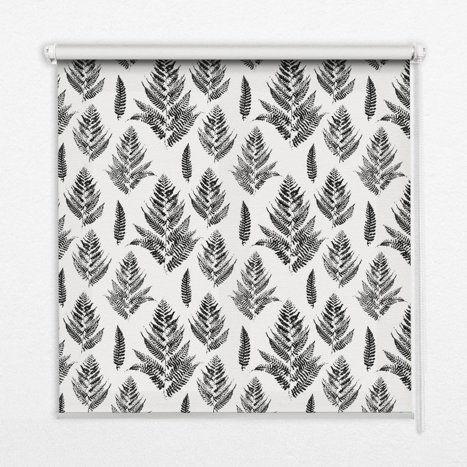 INNENROLLO - Fensterrollo - Rollo - 80x140 cm - Bemalte Blätter - Schwarz, Kunststoff (80/140/0.5cm) - TULUP