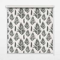 VNÚTORNÁ roleta - okenná roleta - roleta - 90x140 cm - Maľované listy - čierna, plast (90/140/0.5cm) - TULUP