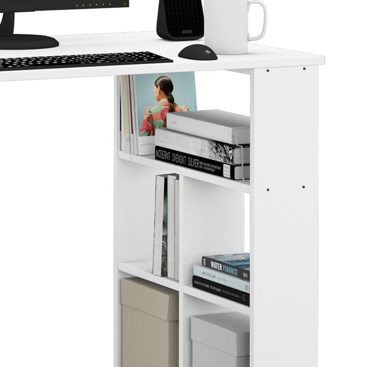 SCHREIBTISCH Arwen Weiß 90 x 60 cm - Weiß, Holzwerkstoff (60/90/74.2cm) - Vicco