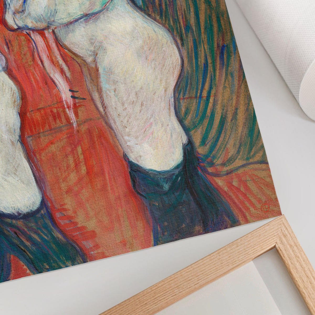 POSTER - 29x42 cm - Henri de Toulouse-Lautrec - Rue des Moulins - Rot, Textil (29/42/0.1cm) - TULUP