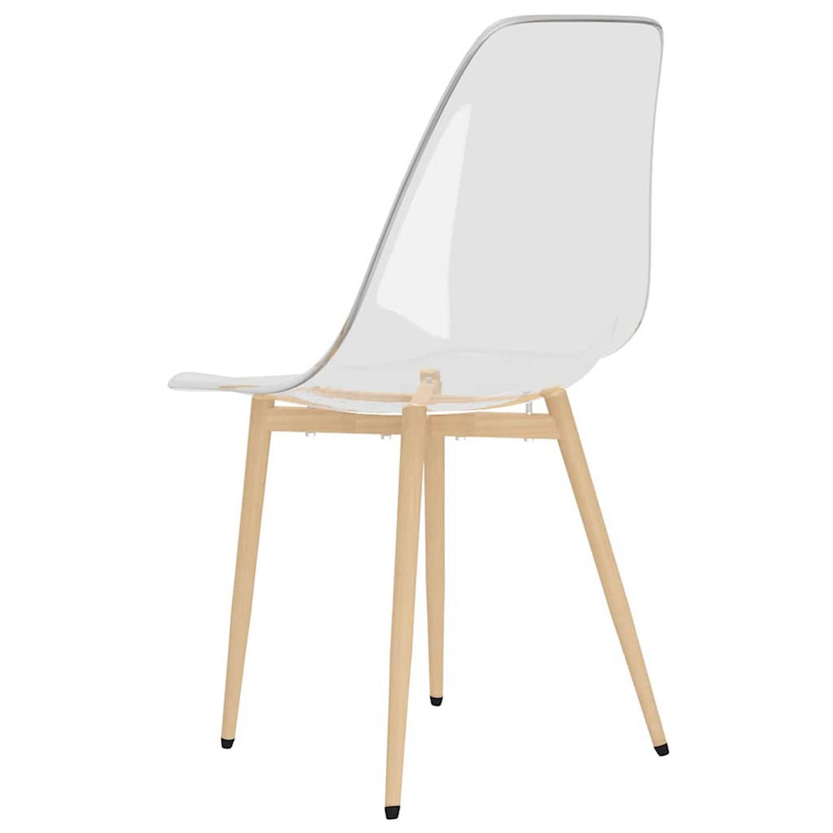ESSZIMMERSTÜHLE 2 Stk. Transparent PET 46*52*84cm - Transparent, Metall (46/84/52cm) - ZMH