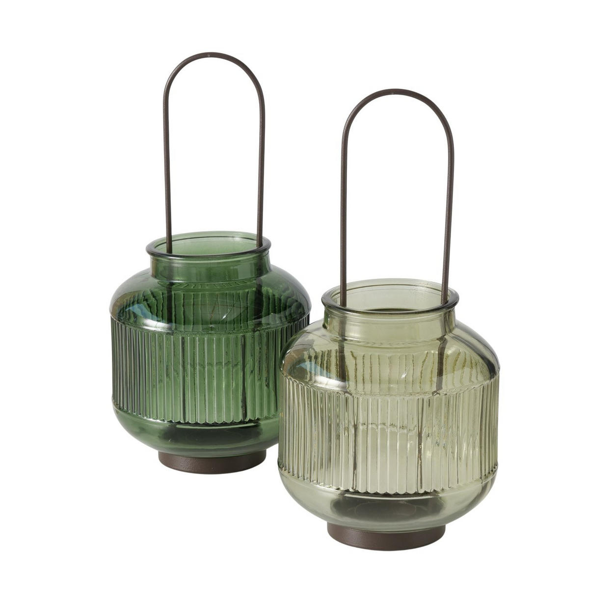 TEELICHTHALTER aus Glas Zenor 15/15/29 cm - Grün, Glas (15/29/15cm) - Boltze Home