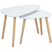 BEISTELLTISCH Weiß 2 Stück - Weiß, Kunststoff (59.5/39.5/45cm) - GiPP