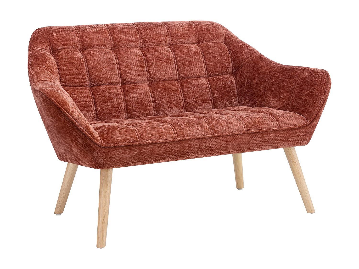 SOFA ohne Schlafmöglichkeit - -Sitzer - Stoff - Terracotta - - Terracotta, Textil (127/77/73cm) - Vente-Unique
