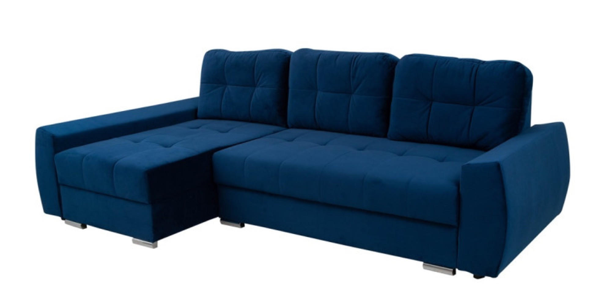 ECKSOFA Granat URAL Mit Schlaffunktion Links - Blau, Textil (250/151cm) - Sepro Meble