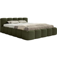 POLSTERBETT Cloudy Low Olive Chenillebezug 200x200 - Olivgrün, Textil (200/200cm) - Selsey
