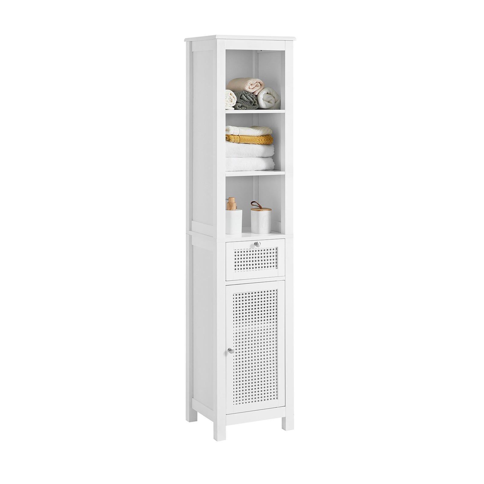 HOCHSCHRANK Weiß - Weiß, Holzwerkstoff (35/161/32cm) - SoBuy