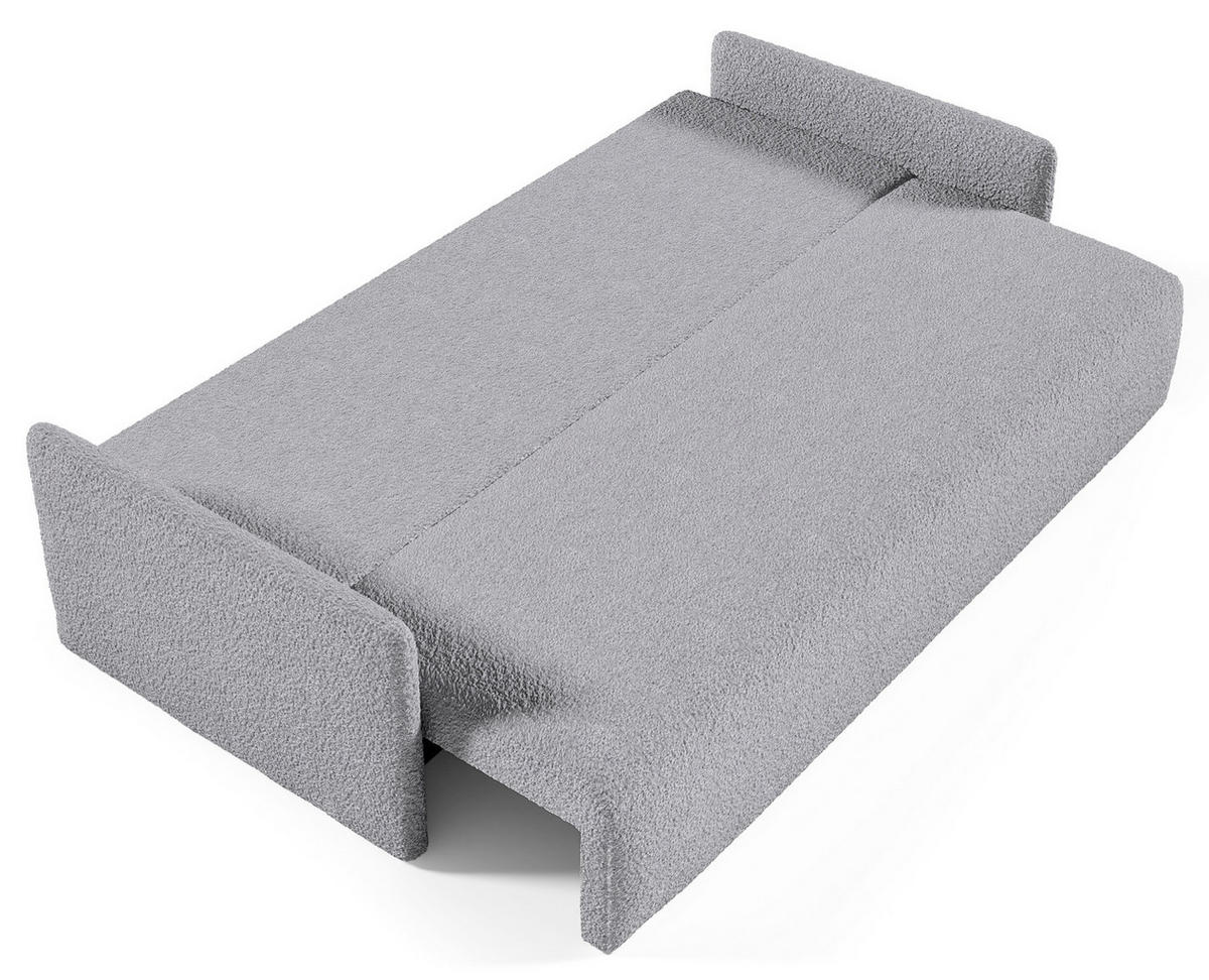 SOFA Glove Grau mit Bouclé-Bezug - Grau, Kunststoff/Textil (206/95/87cm) - Selsey