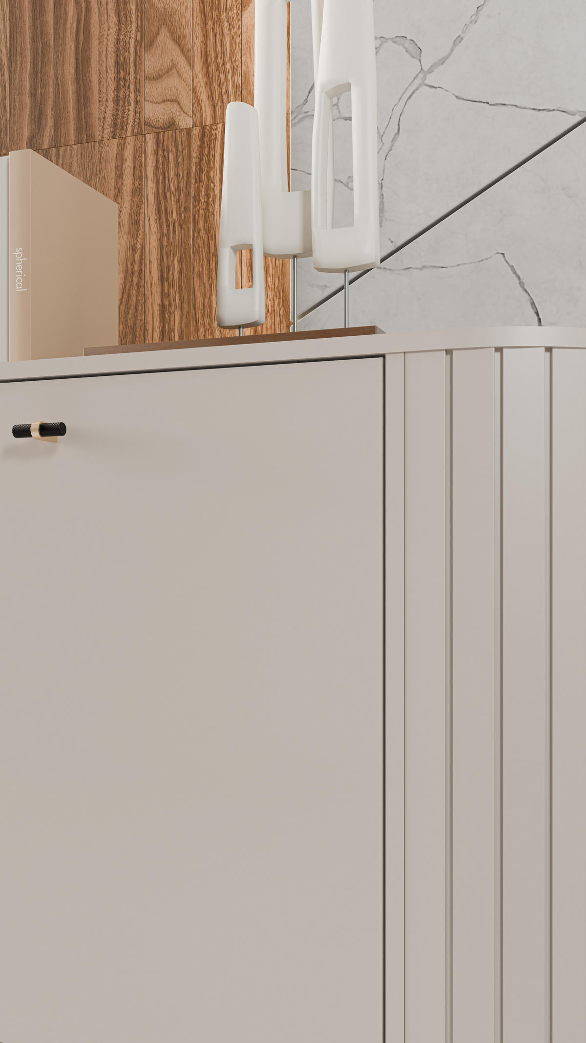 TV-SCHRANK Zante Kaschmir mit Schublade - Kaschmir, Holzwerkstoff (180/49/40cm) - Bettso