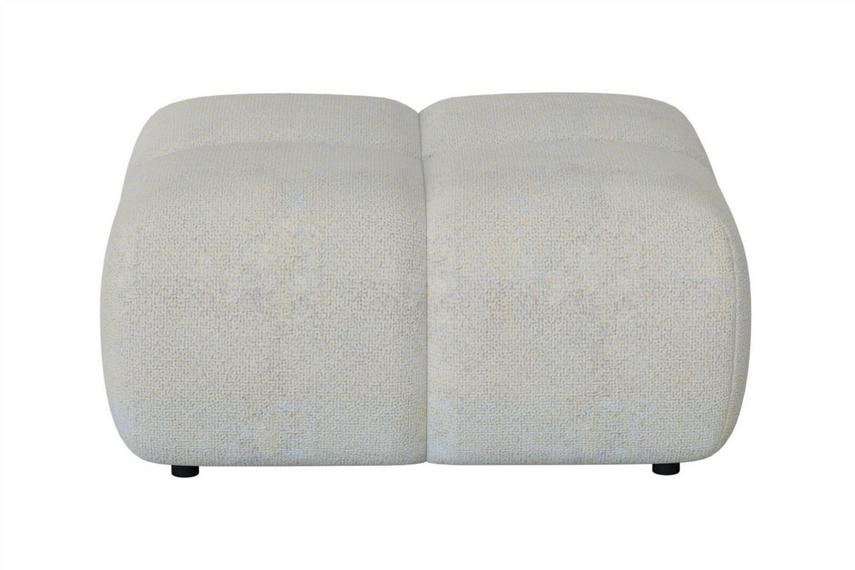 POLSTERHOCKER Vega - Weiß, Holzwerkstoff/Textil (90/45/90cm) - Fun Möbel