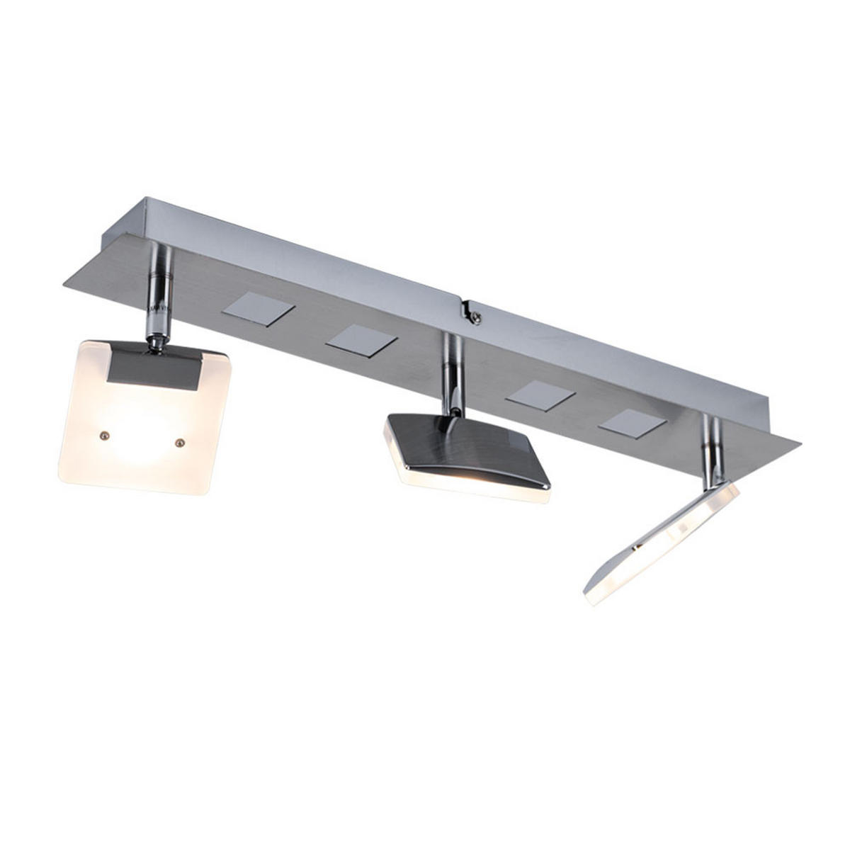 LED DECKENLEUCHTE KAMALA Silber satiniert - Silberfarben, Metall (45/7/15cm)