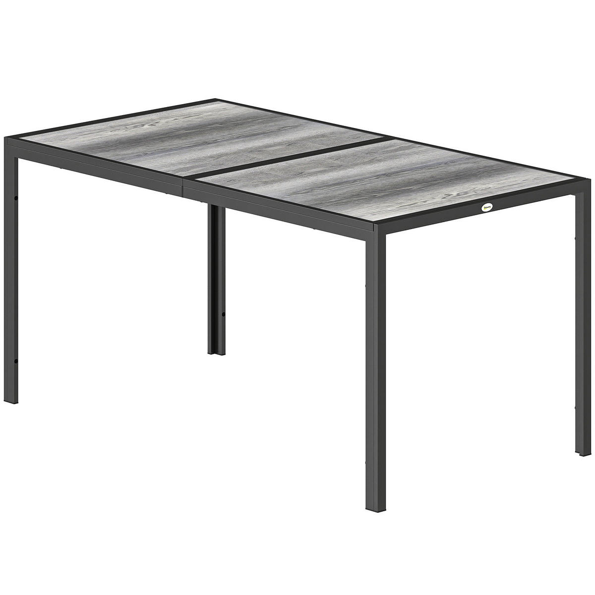 GARTENTISCH DE-14230 150x80 cm Holzoptik Grau - Grau, Metall (150/80/74cm) - ComfortXL