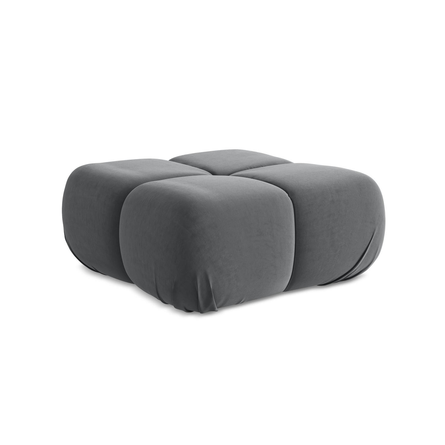 LaMiaSofa Pouf Dunkelgrau 95x41x95 cm