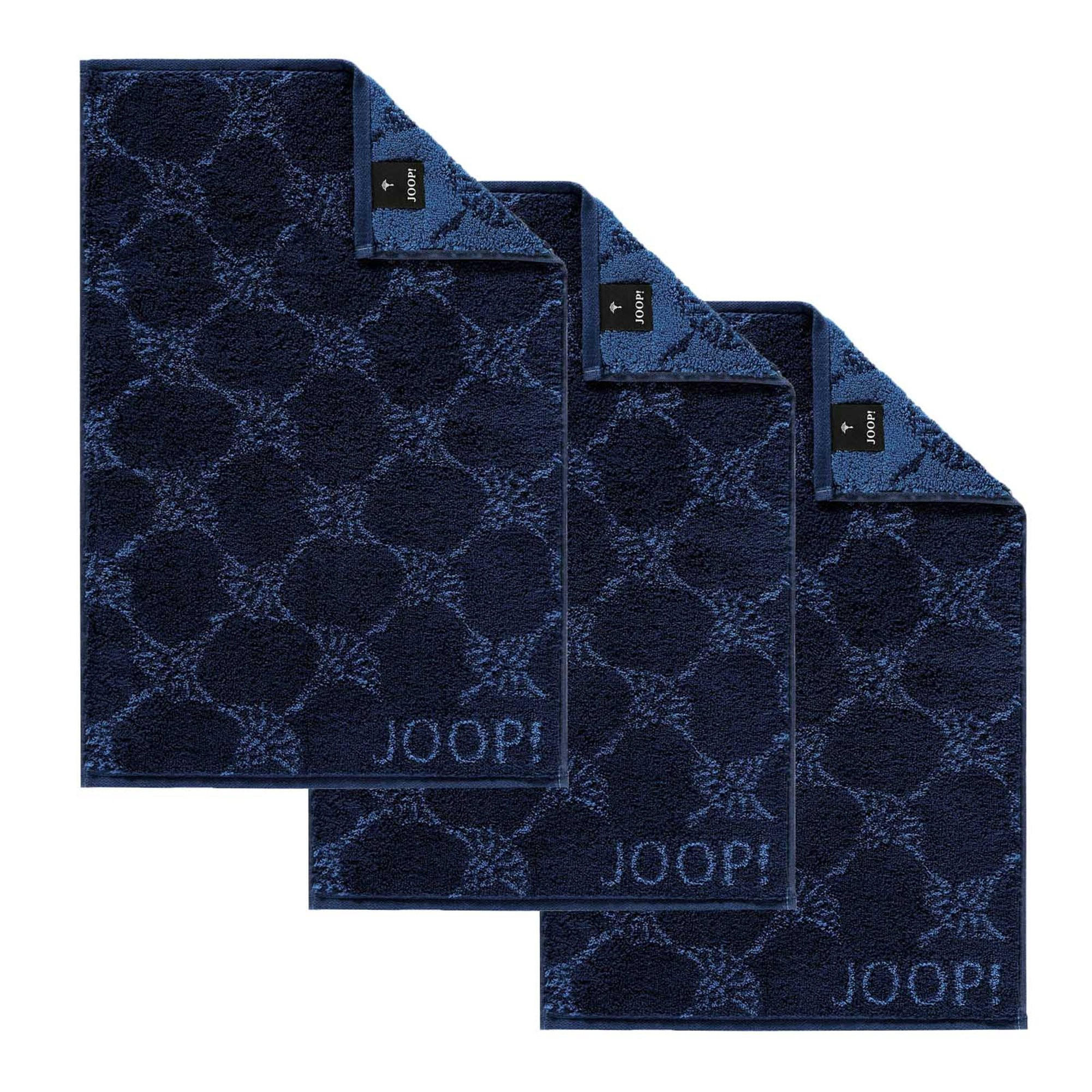 GÄSTETUCH Unisex Classic Frottier Blau 3er Pack Baumwolle - Blaugrau, Textil (200/135cm) - Joop!