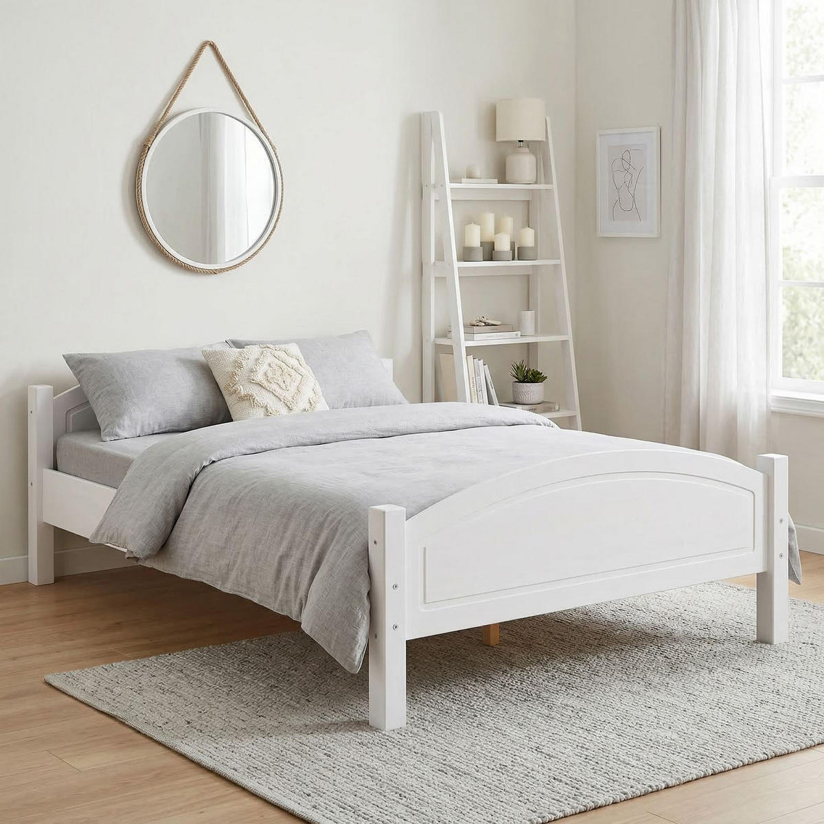 MASSIVHOLZBETT FLIMS 140x190 cm weiß - Weiß, Holz (140/190cm) - IDIMEX