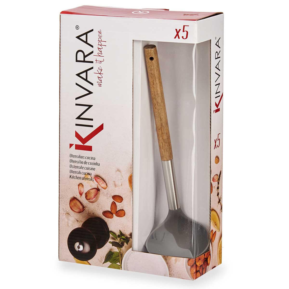 KÜCHENZUBEHÖRSET Holz - Braun, Kunststoff (8.5/35/20.5cm) - Kinvara