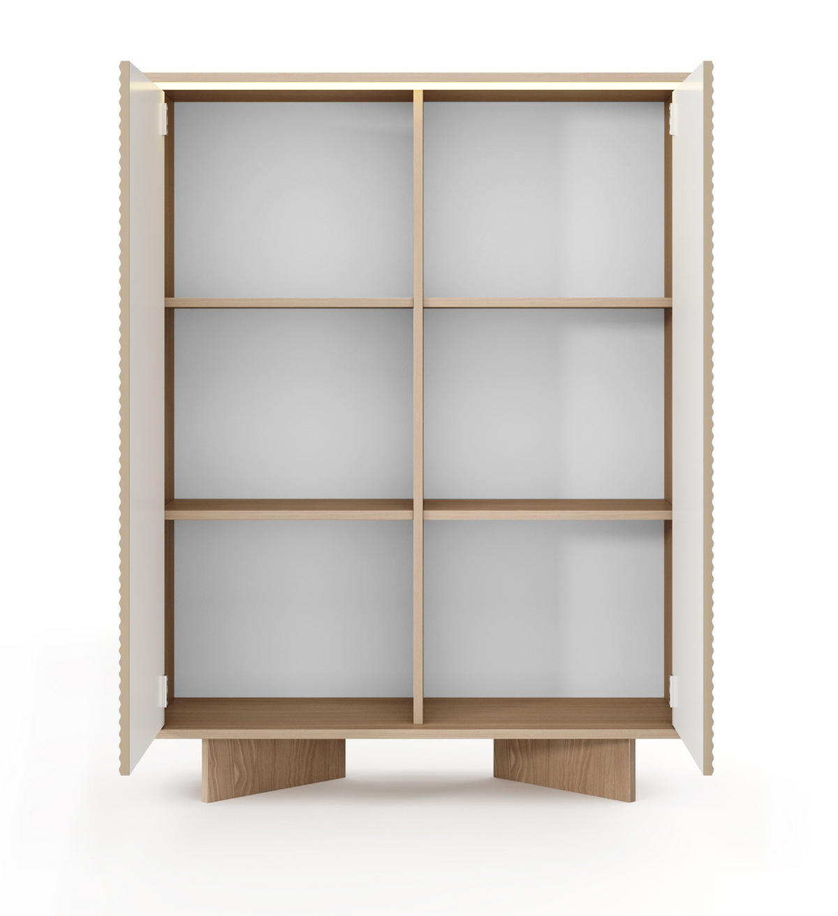KOMMODE 104 cm Spirit mit LED, 2 Türen, Cappuccino - Eichefarben/Cappuccino, Holz (104/138/40cm) - Emporius