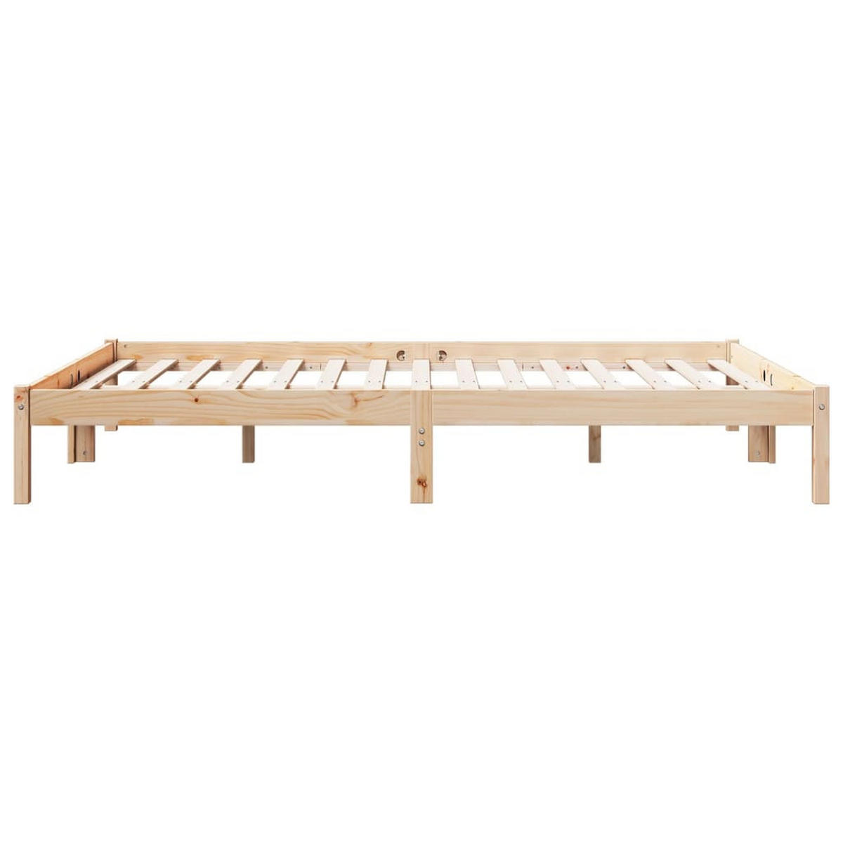 MASSIVHOLZBETT Extra Lang Ohne Matratze 140/220 Kiefernholz - Braun, Holz (140/220cm) - vidaXL