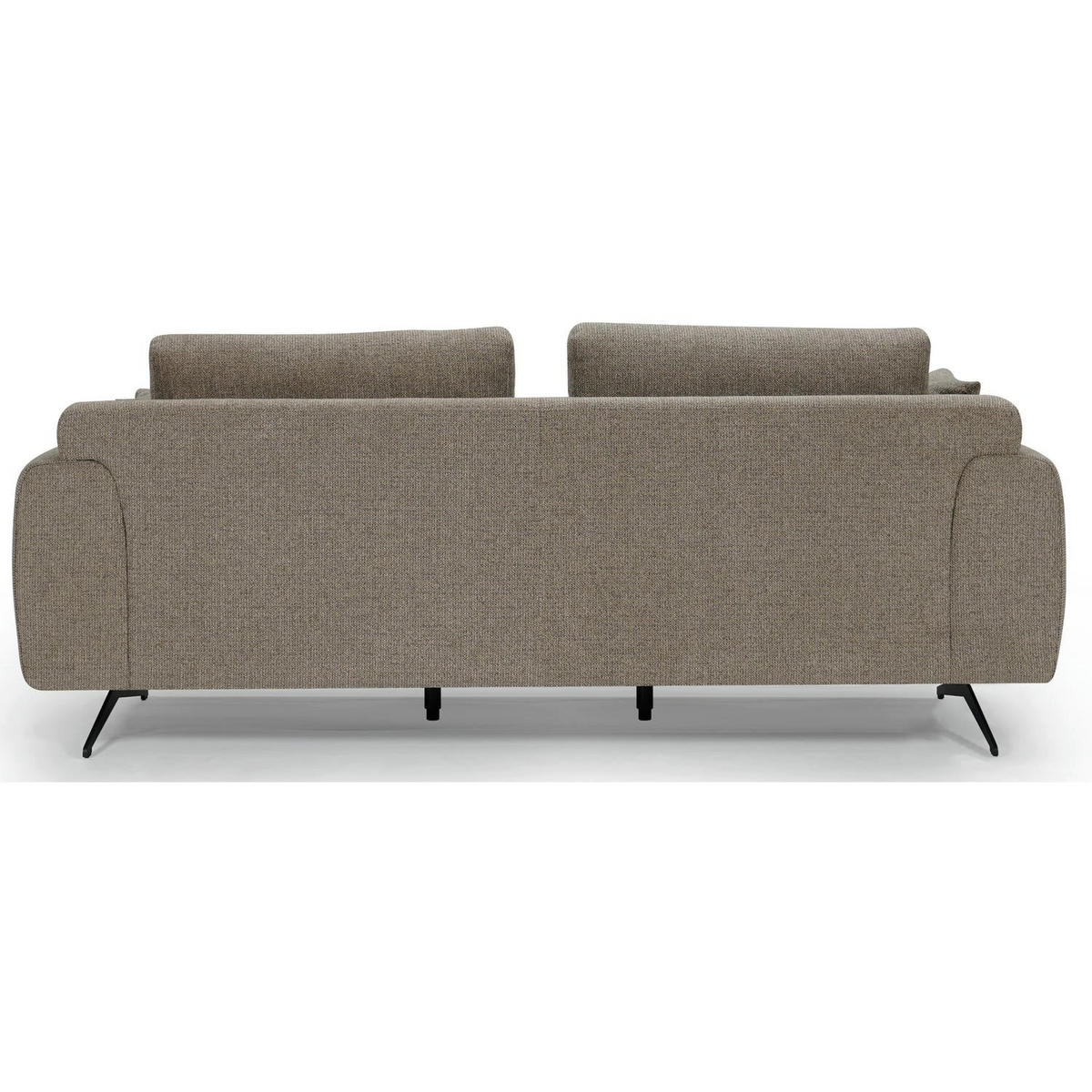 ZWEISITZER-SOFA Webstoff Braun - Schwarz/Braun, Textil/Metall (176/84/92cm) - Furnhouse