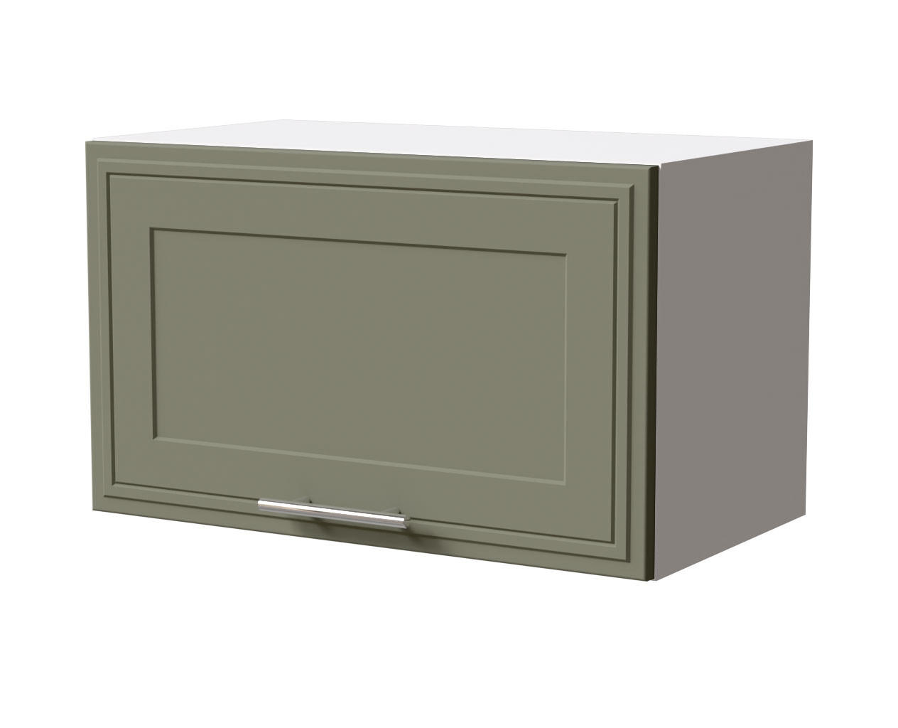 KLAPPHÄNGESCHRANK Salo W4B/60 Weiß / Reed Green Matt 60 / 32,5 / 36cm - Blum Aventos Klappenbeschlag - Weiß/Grün, Holz/Holzwerkstoff (60/36/32.5cm) - Feldmann-Wohnen