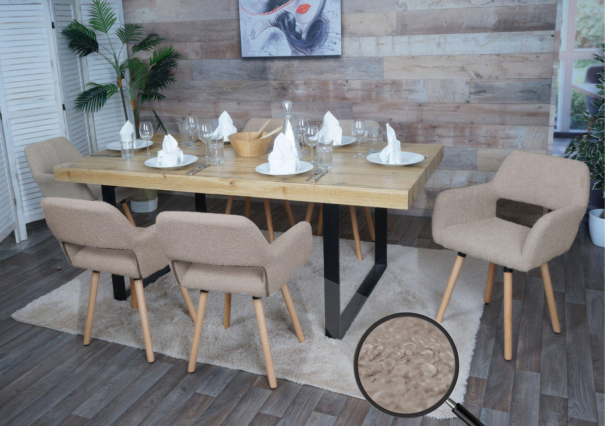 ESSZIMMERSTUHL taupe - Taupe, Textil (56/80/53cm) - MCW