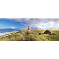 GLASBILD 80x30 cm Strand und Meer - Beige, Glas (80/30cm) - artissimo