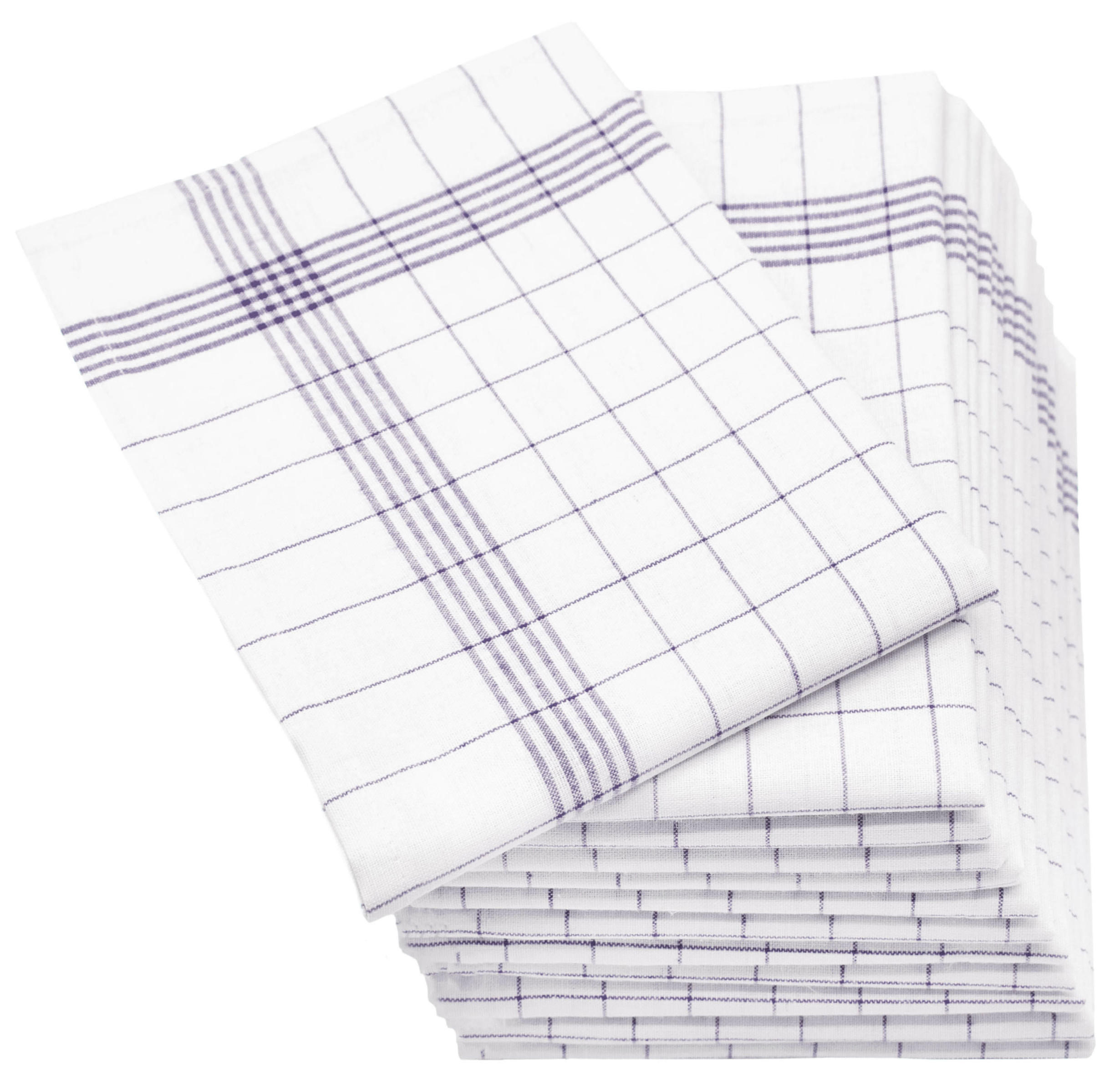 GESCHIRRTÜCHER, 12er-Set, 50x70 cm, 50% Baumwolle, 50% Leinen, Grau - Grau, Textil (50/70cm) - Zollner