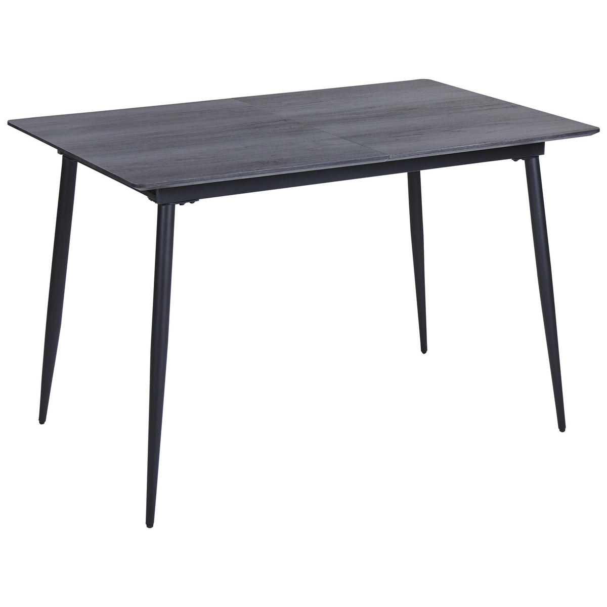 ESSTISCH grau/schwarz 120-160/80 cm ausziehbar Gelanda - Schwarz/Grau, Holzwerkstoff (120/80/78cm) - Beliani
