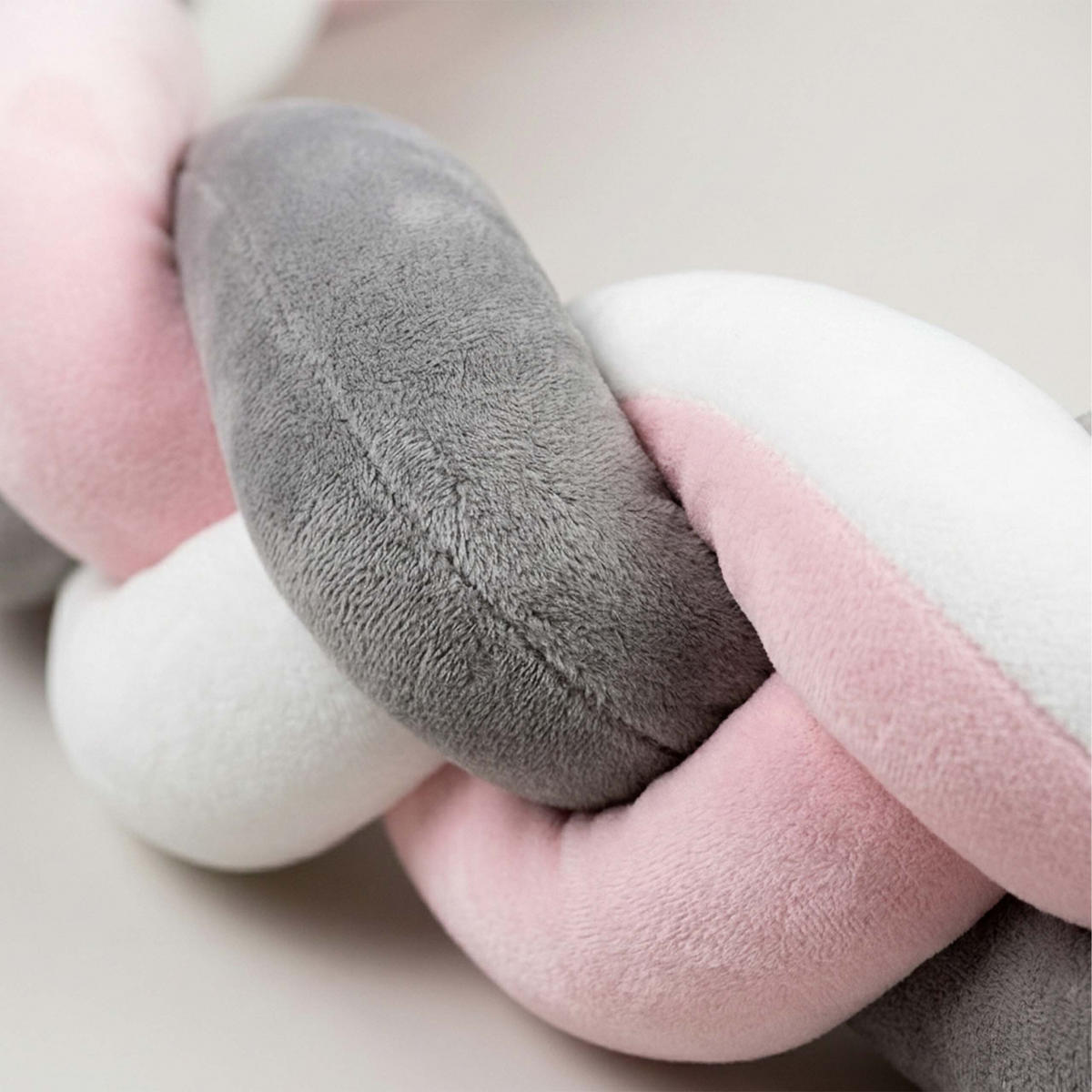 MANTINEL Šedý Růžový pletený - různobarevná, textil/plast (10/220cm) - Relaxdays