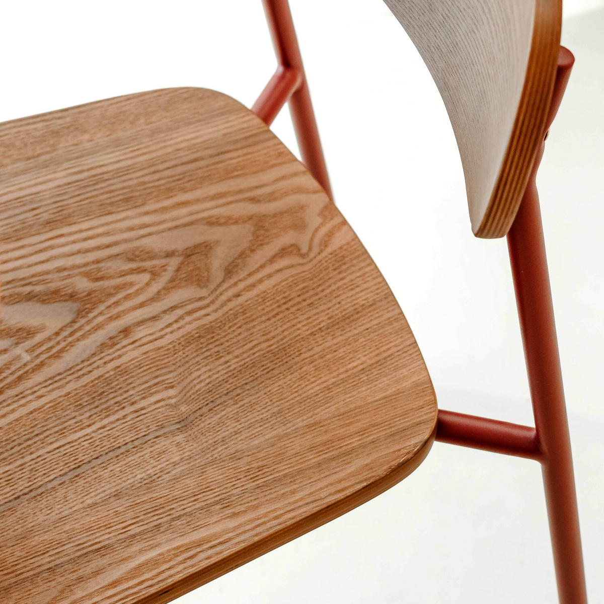 STUHL 2-tlg., Lila - Lila/Rot, Holz (42/96/50cm) - Oviala