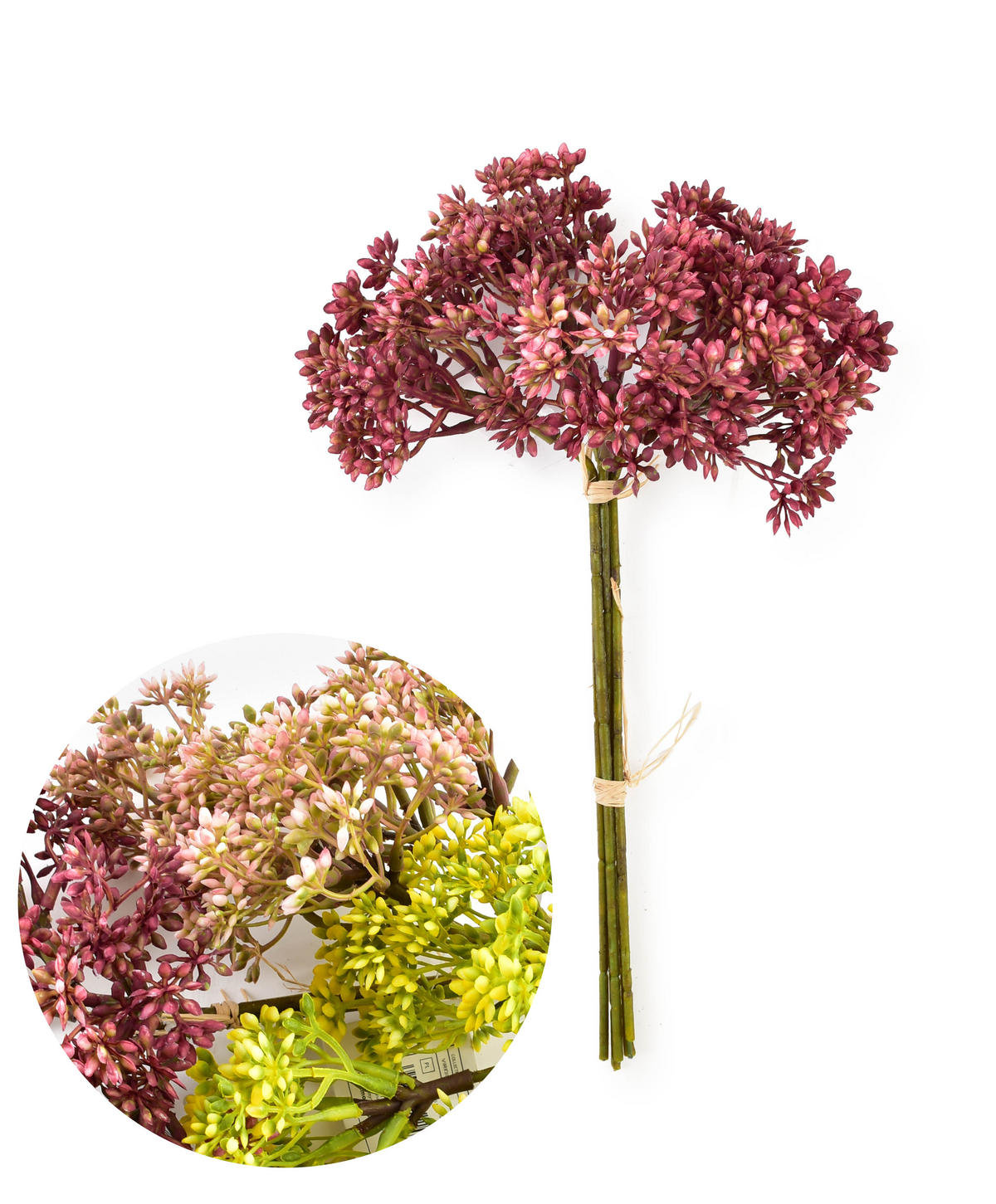 KUNSTBLUME Viridis Gipsputz Wine Rot 30/30/30 cm Kunstoff - Weinrot, Kunststoff (30cm) - Mondex