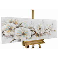 ÖLGEMÄLDE 150/50 cm - Weiß, Holz/Textil (2.1/50cm) - KUNSTLOFT