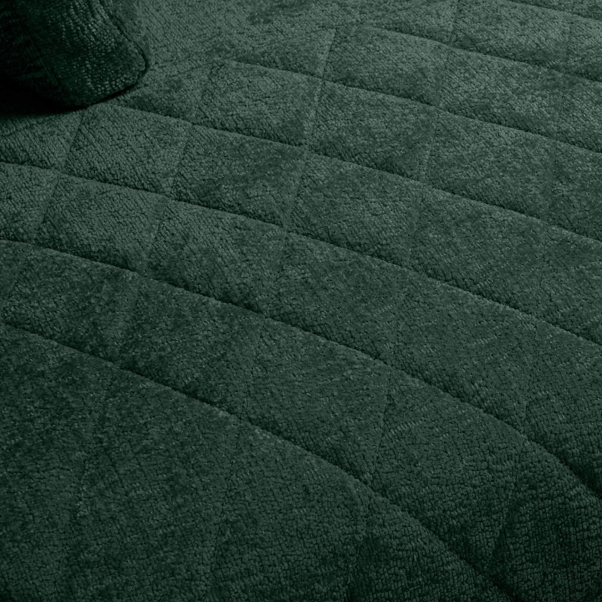 ECKSOFA LINKS BRENTIS Chenille-Stoff, Grün - Grün, Textil (314/224cm) - KONSIMO®