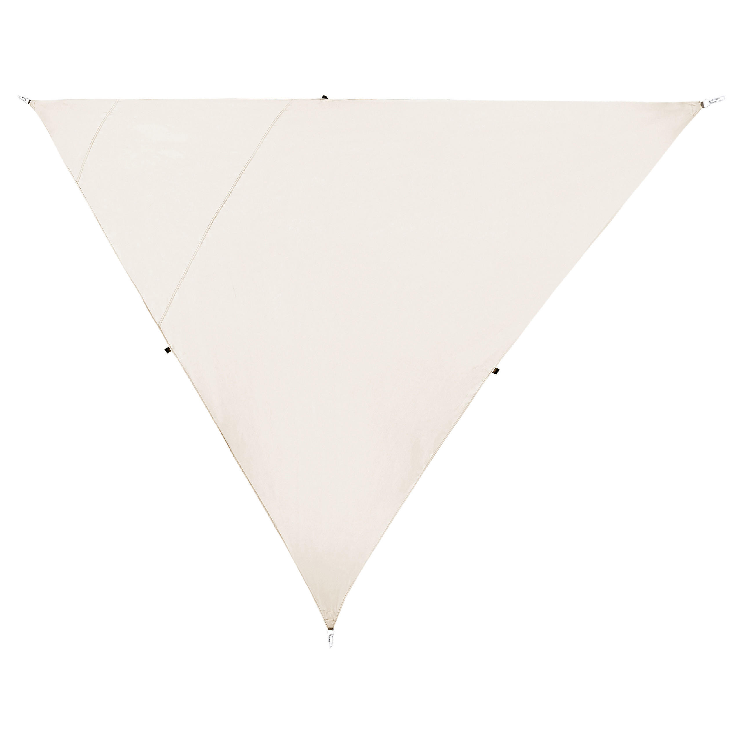 SONNENSEGEL cremeweiß dreieckig 300/300/300 cm Lukka - Weiß, Kunststoff (300/300cm) - Beliani